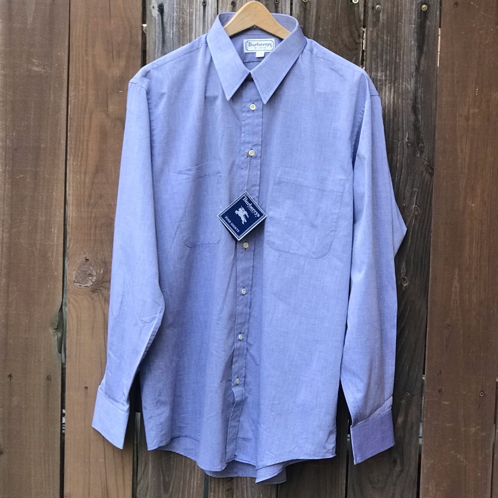 NWT VINTAGE BURBERRY LONDON BUTTON DOWN 17 - 36